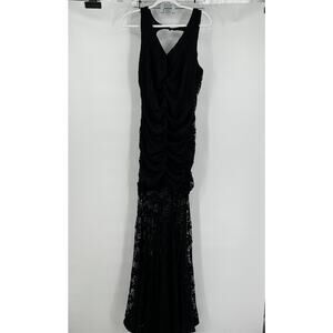 Kafe Design Womens Maxi Dress Size 2X Lace Mermaid Whimsigoth Witchy Y2K‎ Black